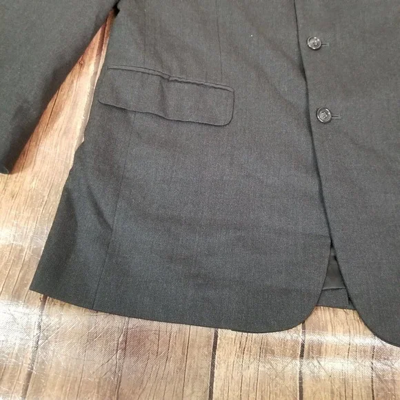 Jos. A. Bank Mens Blazer Charcoal Size 42L 3 Button Front Wool Cashmere Blend - Picture 10 of 15